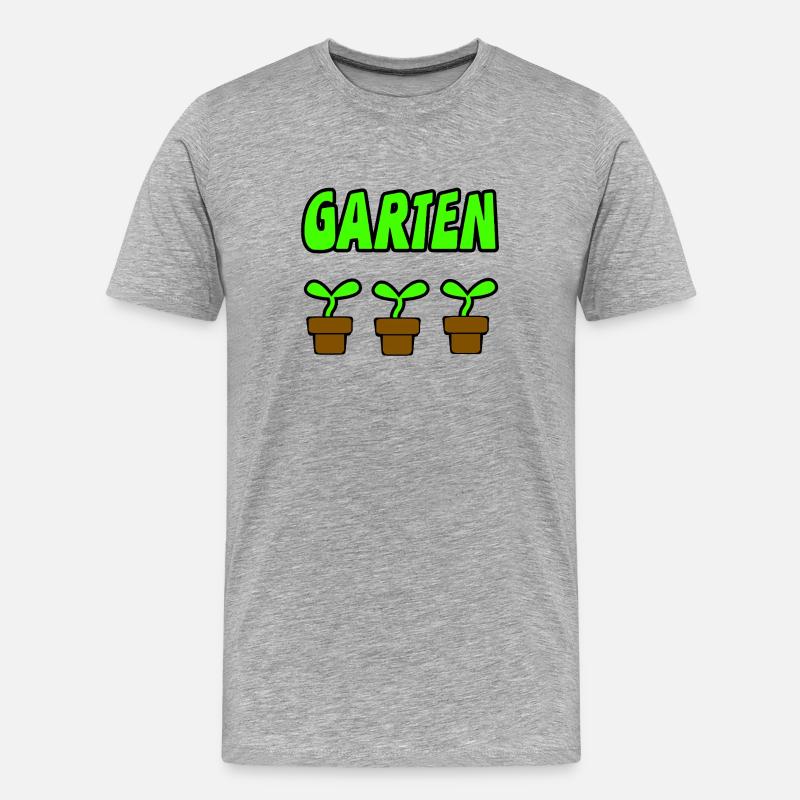 Garten - Männer Premium Bio T-Shirt - Grau meliert
