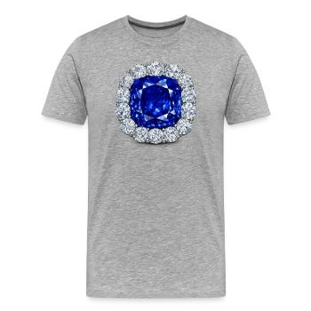 Le saphir du prince Albert - T-shirt bio Premium Homme - gris chiné - Devant - Damien (186cm)