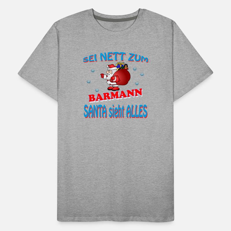 SANTA BARMANN Männer Premium Bio T-Shirt