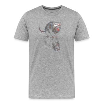 Wasserotter Brüller - Männer Premium Bio T-Shirt - Grau meliert - Vorne - Damien (186cm)