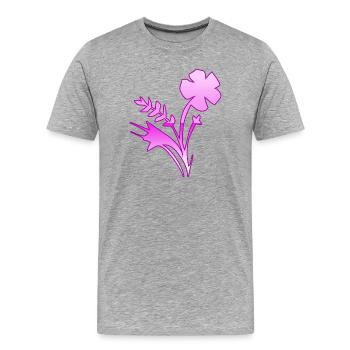 Blumen - Männer Premium Bio T-Shirt - Grau meliert - Vorne - Damien (186cm)