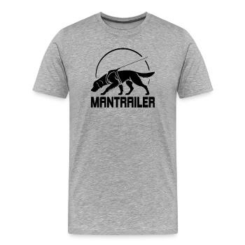 Golden Retriever MANTRAILER Search Dogs Dog - Men's Premium Organic T-Shirt - heather grey - Front - Damien (186cm)