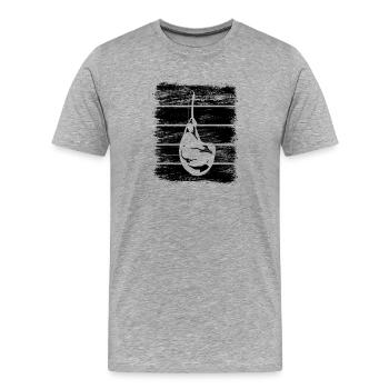 Côtes de bœuf - T-shirt bio Premium Homme - gris chiné - Devant - Damien (186cm)