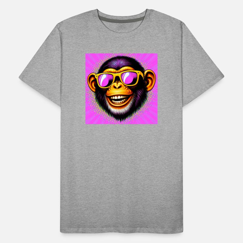 Singe chimpanzé T-shirt bio Premium Homme