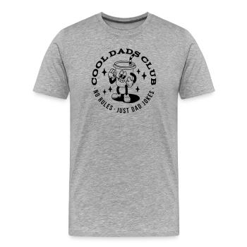 Cool Dads Club - Männer Premium Bio T-Shirt - Grau meliert - Vorne - Damien (186cm)
