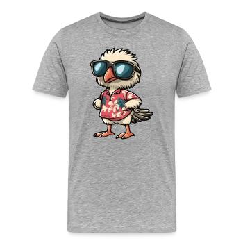 Strauss Comic Holiday - T-shirt bio Premium Homme - gris chiné - Devant - Damien (186cm)