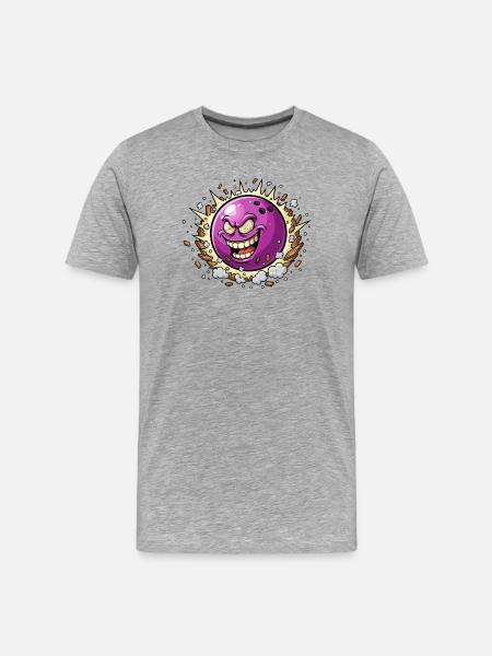Laughing Moon Bang Cartoon - Men's Premium Organic T-Shirt - heather grey