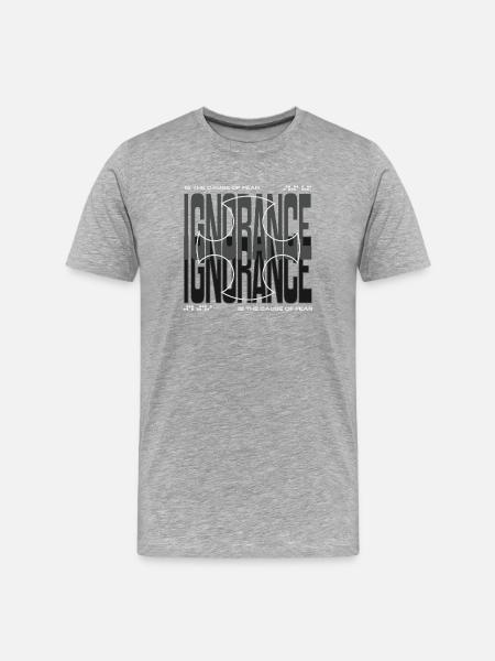 Courage Against Fear Cross Design - Men's Premium Organic T-Shirt - heather grey