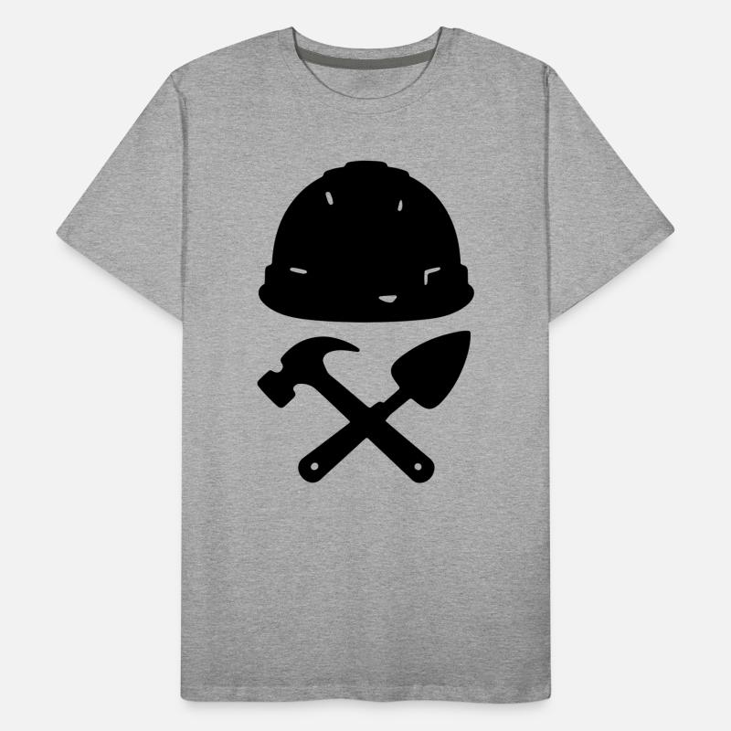 T-shirt Construction - Builder Tools Helmet Men's Premium Organic T-Shirt