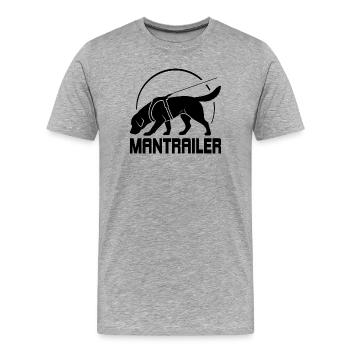 Labrador MANTRAILER Search Dogs Dog Wilsigns - Men's Premium Organic T-Shirt - heather grey - Front - Damien (186cm)