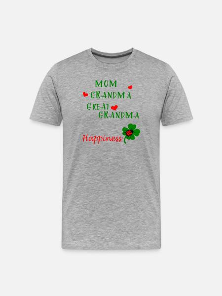 Mom Grandma - Men's Premium Organic T-Shirt - heather grey