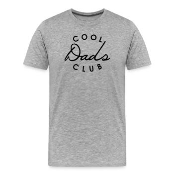 Cool Dads Club Vatertag Papa Geschenk - Männer Premium Bio T-Shirt - Grau meliert - Vorne - Damien (186cm)