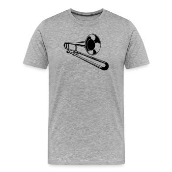 Trombone - T-shirt bio Premium Homme - gris chiné - Devant - Damien (186cm)