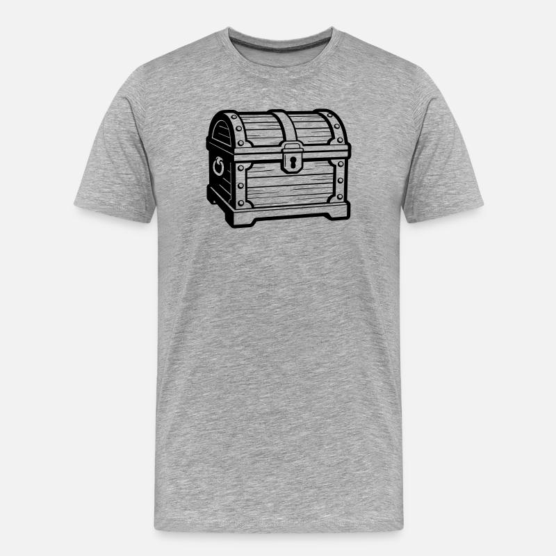 Schatzkammer - Männer Premium Bio T-Shirt - Grau meliert