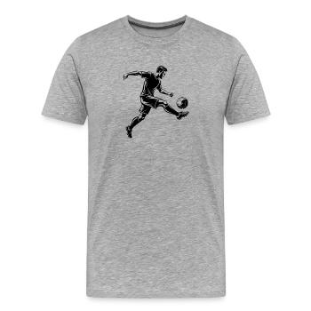 Soccer player - Men's Premium Organic T-Shirt - heather grey - Front - Damien (186cm)