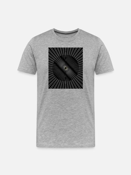 Radiale Augenspirale - Männer Premium Bio T-Shirt - Grau meliert