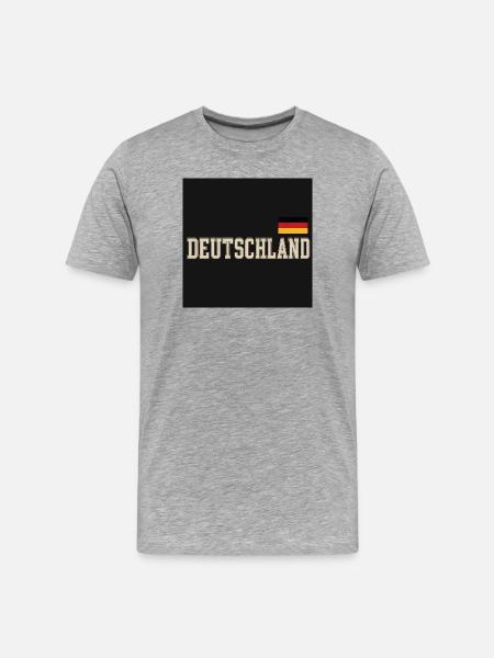 DEUTSCHLAND - Männer Premium Bio T-Shirt - Grau meliert