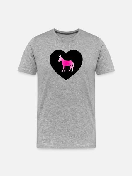 donkey - Men's Premium Organic T-Shirt - heather grey