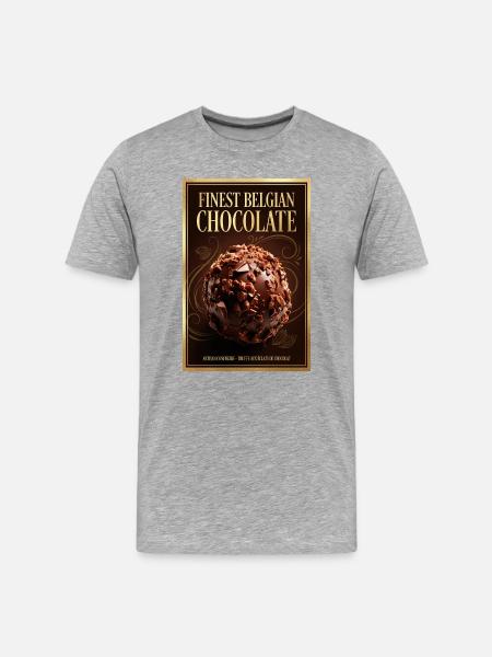 Finest Belgian Chocolate - Men's Premium Organic T-Shirt - heather grey