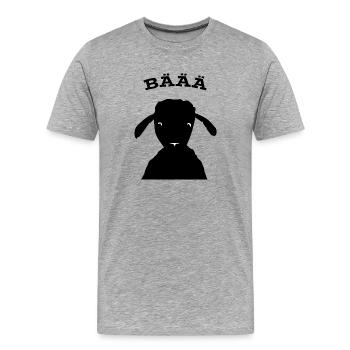 Schaf - Männer Premium Bio T-Shirt - Grau meliert - Vorne - Damien (186cm)