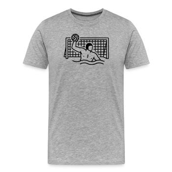Wasserball - Männer Premium Bio T-Shirt - Grau meliert - Vorne - Damien (186cm)