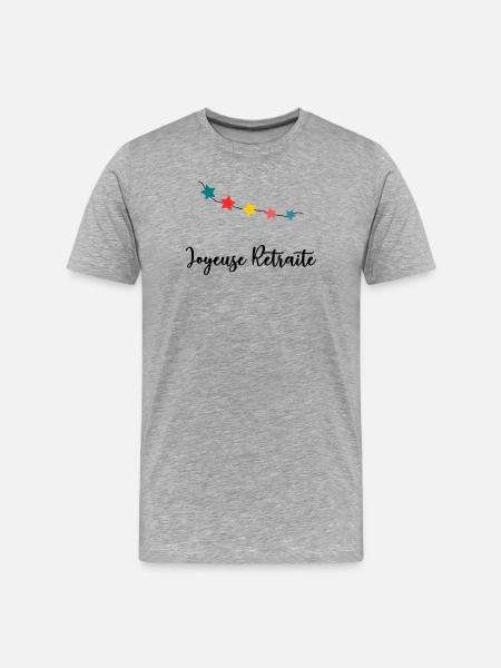 RETRAITE. RETRAITE. RETRAITEE. RETRAITE - T-shirt bio Premium Homme - gris chiné