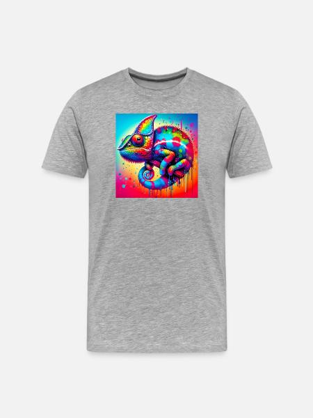 chameleon - Men's Premium Organic T-Shirt - heather grey