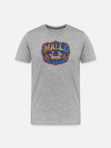 Malle 2026 Mallorca Holidays - Men's Premium Organic T-Shirt - heather grey