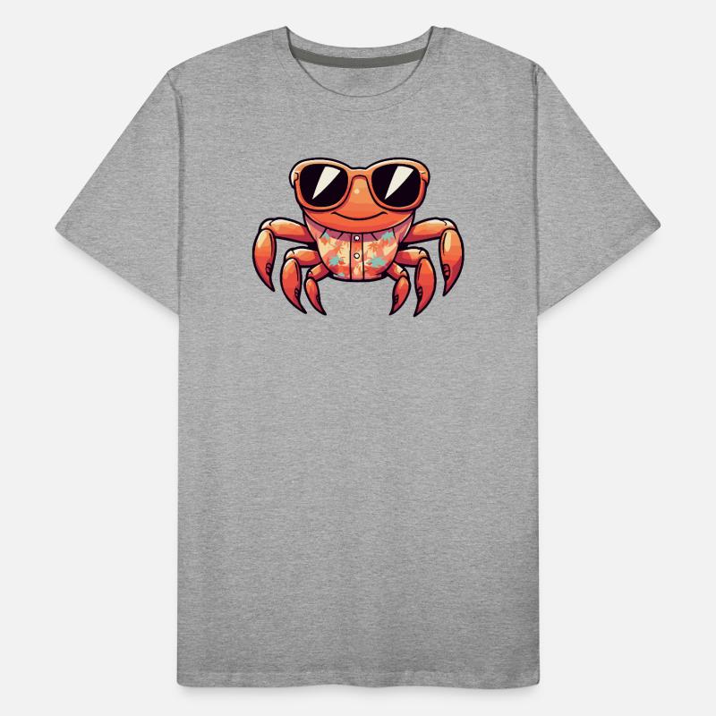 Krebs Krabbe Comic Urlaub Männer Premium Bio T-Shirt