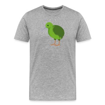 Kiwi bird - Men's Premium Organic T-Shirt - heather grey - Front - Damien (186cm)