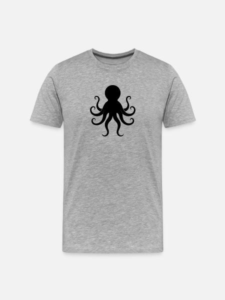 Octopus - Men's Premium Organic T-Shirt - heather grey