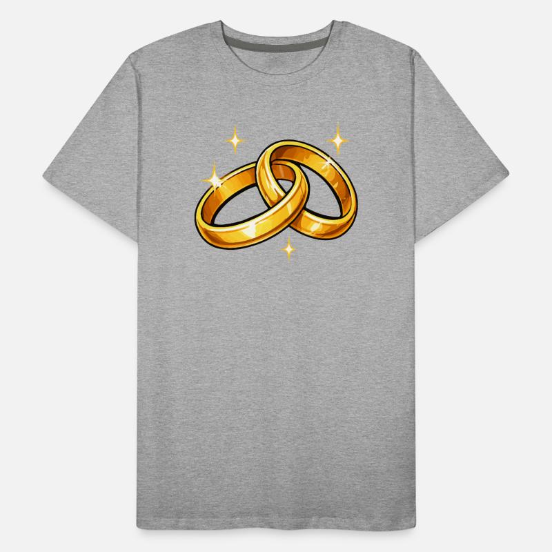 Bagues de mariage Bagues en or T-shirt bio Premium Homme
