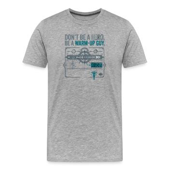 Calisthenics Warm Up - Men's Premium Organic T-Shirt - heather grey - Front - Damien (186cm)