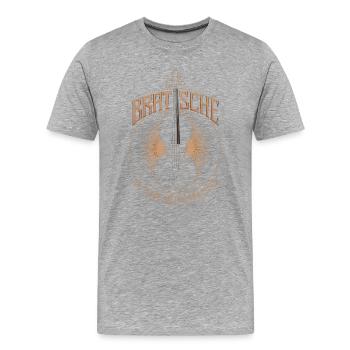 Ich Liebe Meine Bratsche – Klassische Musik - Männer Premium Bio T-Shirt - Grau meliert - Vorne - Damien (186cm)