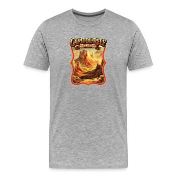 Capitol Reef National Park - Männer Premium Bio T-Shirt - Grau meliert - Vorne - Damien (186cm)