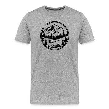 Alaska - T-shirt bio Premium Homme - gris chiné - Devant - Damien (186cm)