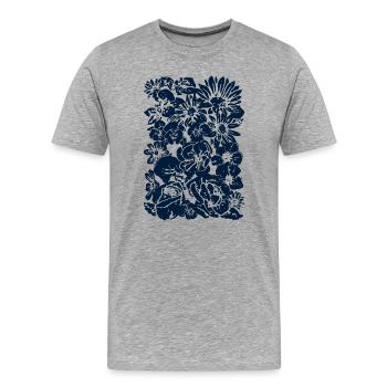 GARDEN - Men's Premium Organic T-Shirt - heather grey - Front - Damien (186cm)