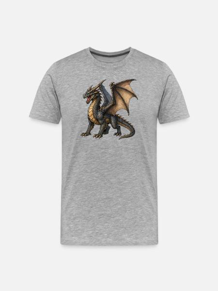 Dragon Flameclaw - Men's Premium Organic T-Shirt - heather grey
