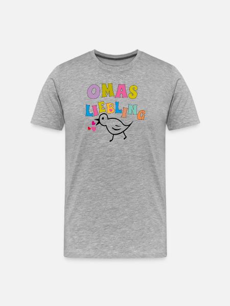 Le préféré de grand-mère - T-shirt bio Premium Homme - gris chiné