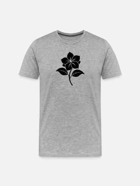Jasminblüte - Männer Premium Bio T-Shirt - Grau meliert