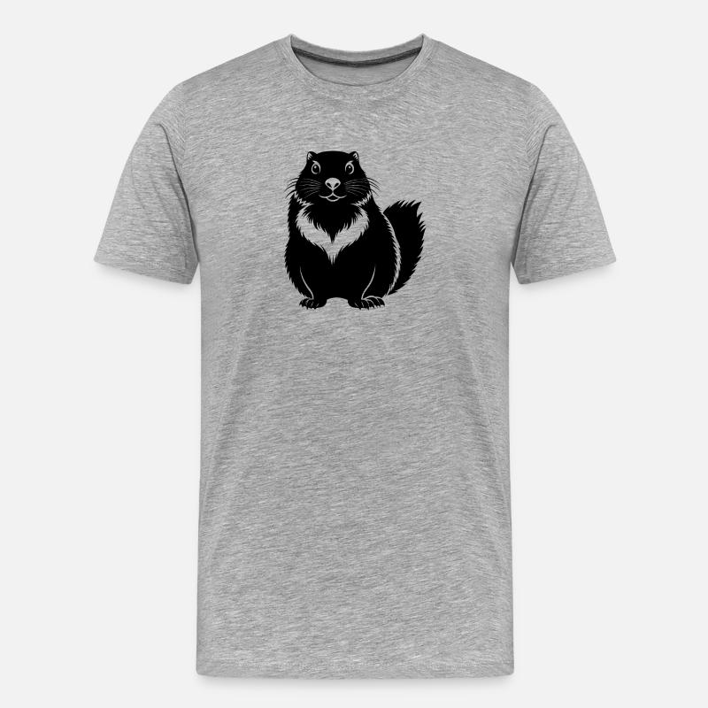 Murmeltier - Männer Premium Bio T-Shirt - Grau meliert