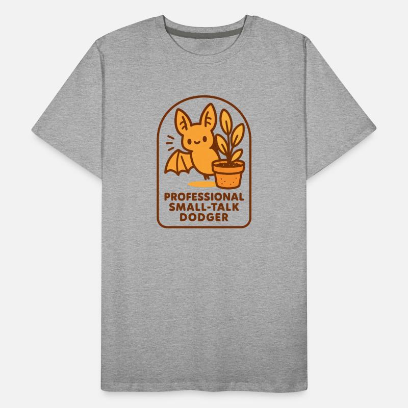 Small talk avoiders | Bat Humor Men's Premium Organic T-Shirt