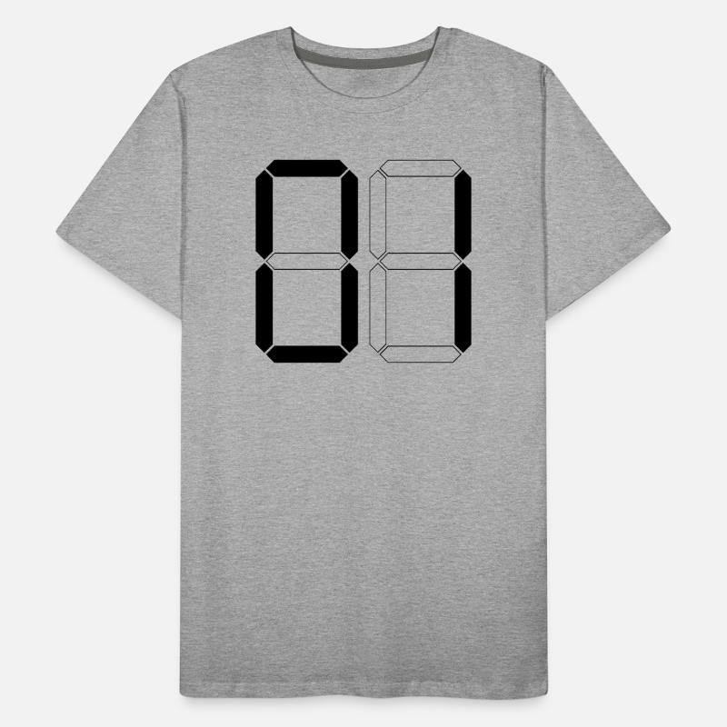 NUMMER 01 Null Zwei Geburtstag Geschenk Digital Männer Premium Bio T-Shirt
