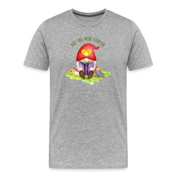 Nur noch ein Kapitel - Männer Premium Bio T-Shirt - Grau meliert - Vorne - Damien (186cm)