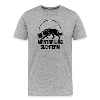 Équipe de recherche de chasse de Border Collie Dogs Dog - T-shirt bio Premium Homme - gris chiné - Devant - Damien (186cm)