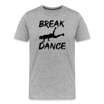 Breakdancing - Men's Premium Organic T-Shirt - heather grey - Front - Damien (186cm)
