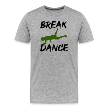 Breakdance - Männer Premium Bio T-Shirt - Grau meliert - Vorne - Damien (186cm)