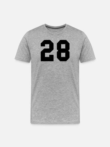 28 - Männer Premium Bio T-Shirt - Grau meliert