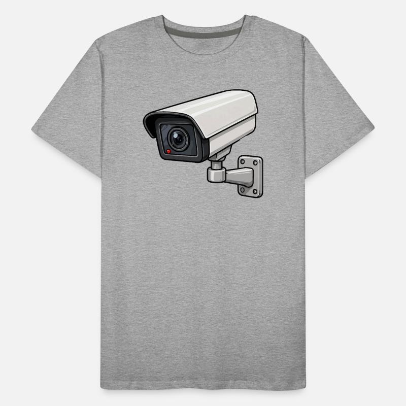 Security Camera Illustration Men's Premium Organic T-Shirt