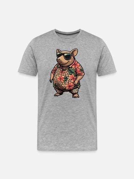 Armadillo Comic Holiday - Men's Premium Organic T-Shirt - heather grey